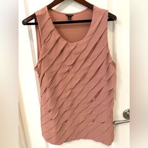 Ann Taylor Elegant Coral Sleeveless Top Size XL